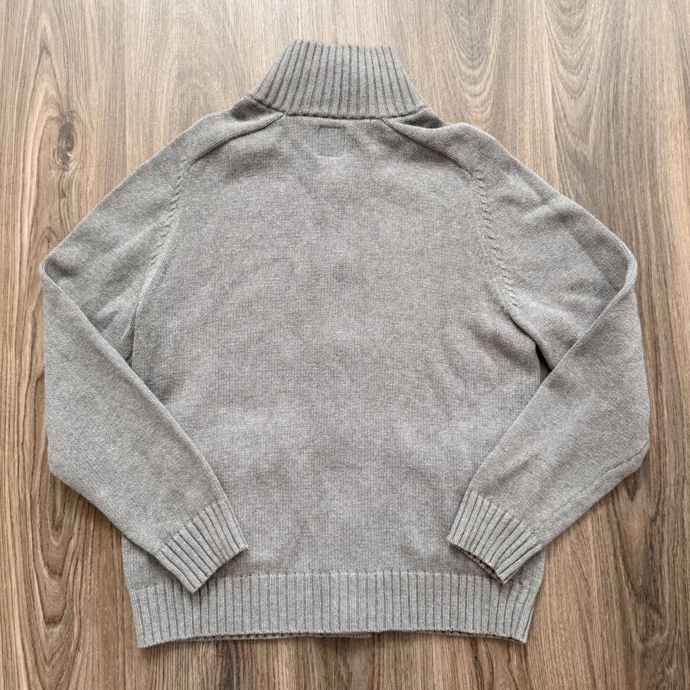 Gap Mens Gray Mock Neck Button Front Cardigan Sweater Cargo Pockets 768752-00 M - Picture 3 of 7